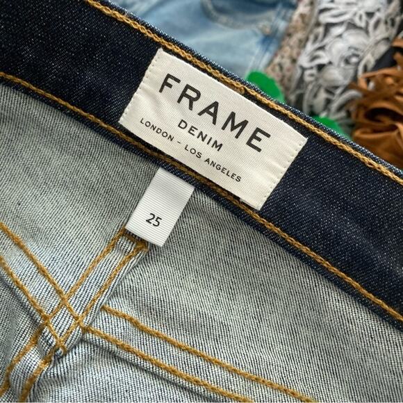 FRAME Le High Skinny Dark Rinse Woman's Jeans - Picture 6 of 7